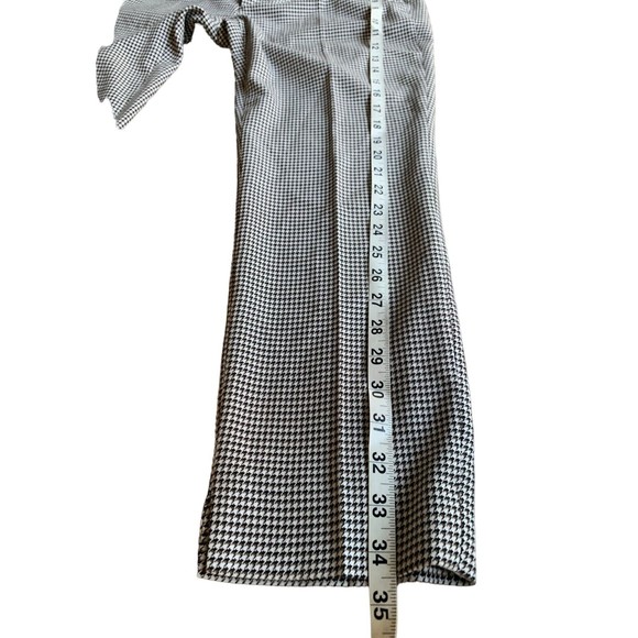 Zara Womens Dress Pants Trousers Black Houndstooth Career Pockets Medium Ankle - Picture 4 of 9